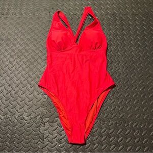 Cupshe Vibrant Red One-Piece Swimsuit